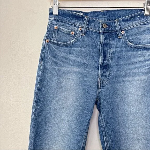 Gap Womens 26 Cheeky High Rise Straight Leg Medium Wash Jeans - Picture 4 of 16